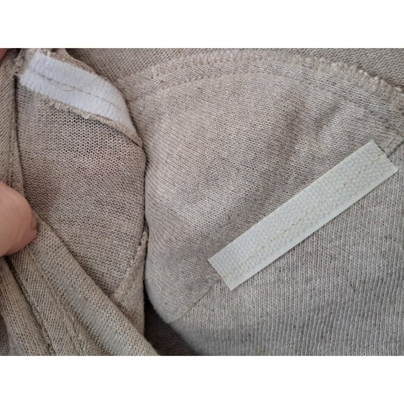 Tallbots Women's L Beige Linen Blend Button Front Maxi Dress Short Sleeves - Picture 10 of 10